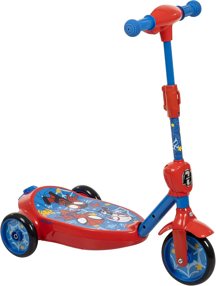 Huffy Spiderman Age 3+ and His Amazing Friends Electric Bubble Scooter for Kids 3+, Removable Seat, 2mph Safe Speed, Indoor Use, red