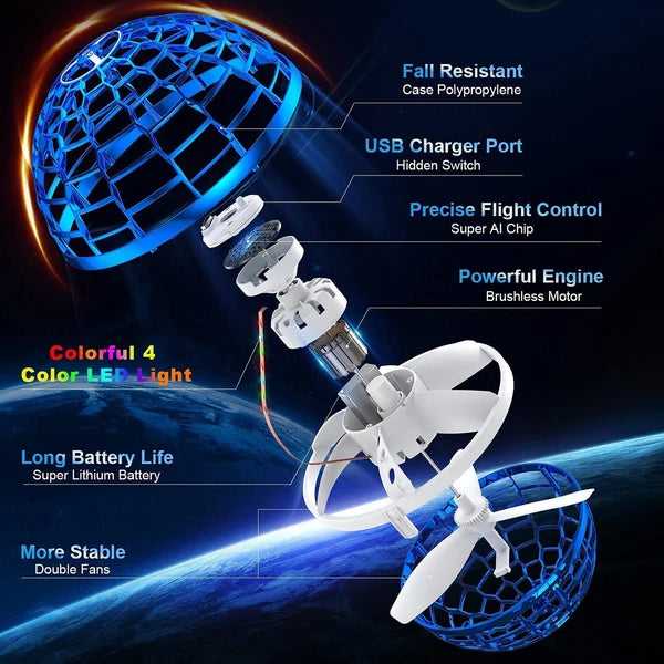 Magic Hoverball LED Flying Spinner - Image 4