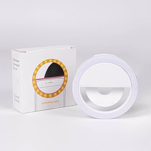 Universal Selfie Ring Light: Clip-on Led for iPhone & All Phones – Perfect for Photography & Video - Ring Light for Cell Phone - Selfie Light - Phone Light - Phone Ring Light - Portable Ring Light|B0BY7CHYVH