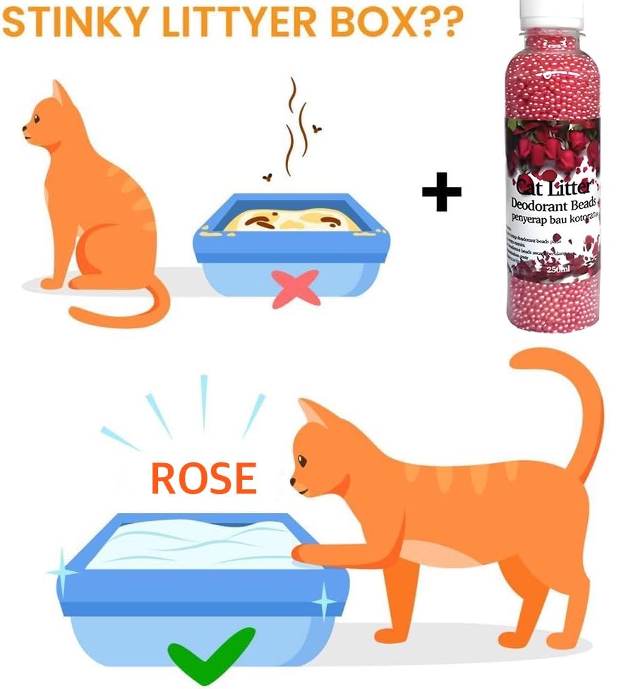 Rose Cat Litter Deodorizer Litter Box Odour Eliminator