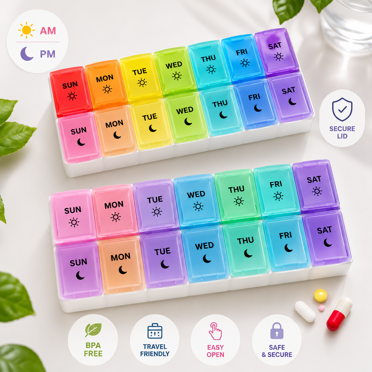 7 Day Tablet Medicine Box Storage Case