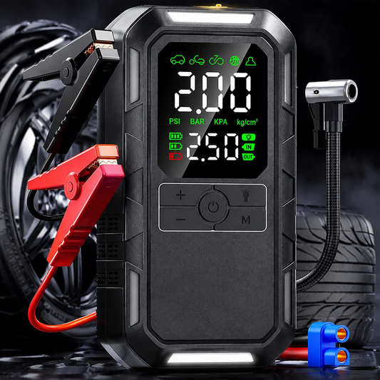 4 in 1 Car Jump Starter 8000A Air Compressor 200PSI Power Bank 12V