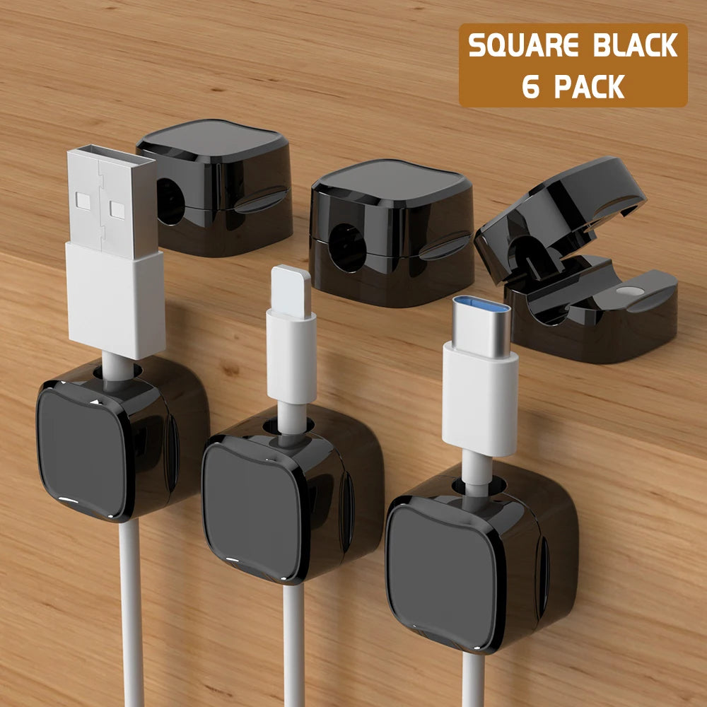 6PCS Magnetic Cable Organizer Clips Wire Holder S