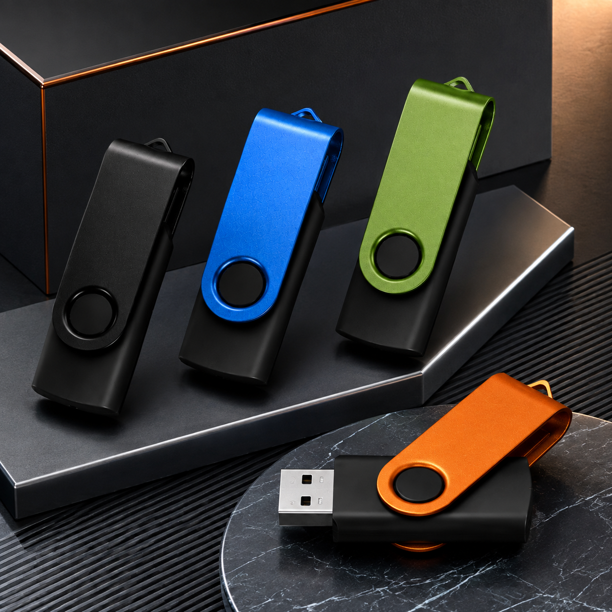 USB 2.0 Swivel Flash Drive Memory Stick Pen Drive