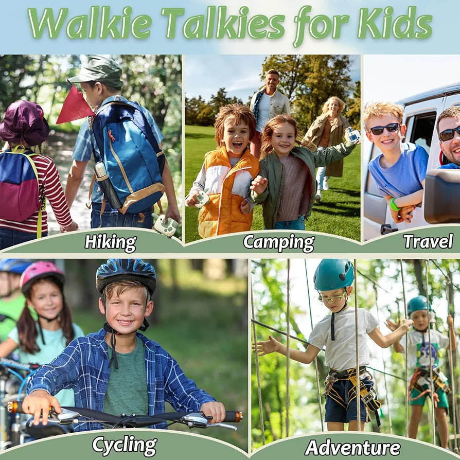 DQMOON Walkie Talkie Kids, Toys for 3-9 Year Old Boys Gifts Dinosaur Toys for Boys Age 4 5 6 Walkie Talkie for Kids Toys Age 3 4 5 Birthday Xmas Gifts Outdoor Sensory Toys Camping Accessories Dinosaur