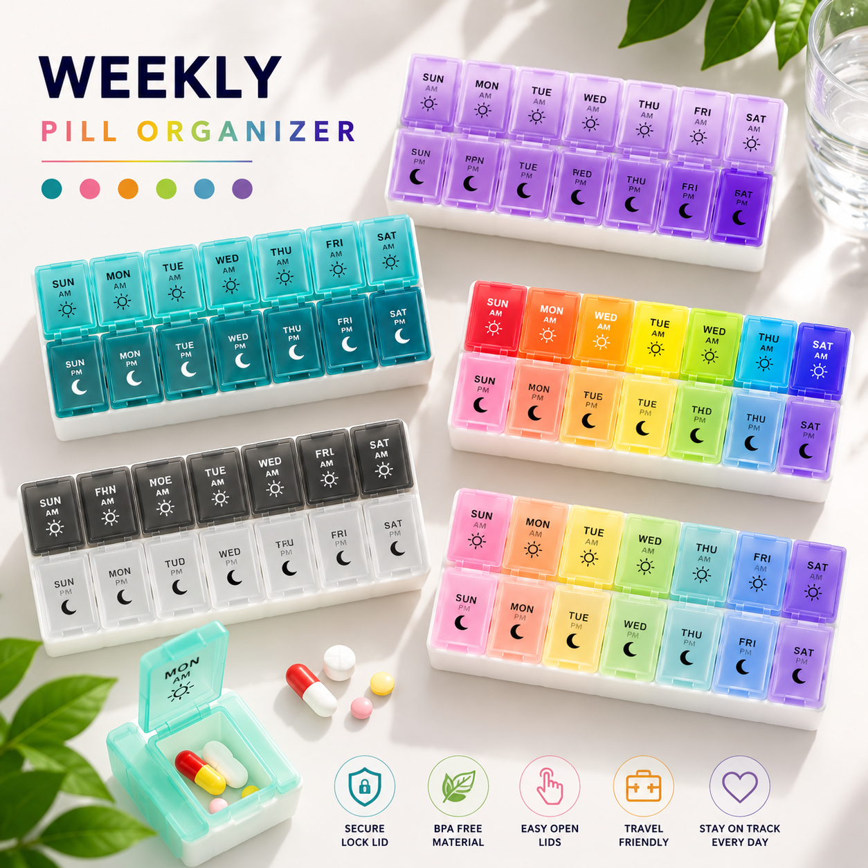 7 Day Tablet Medicine Box Storage Case
