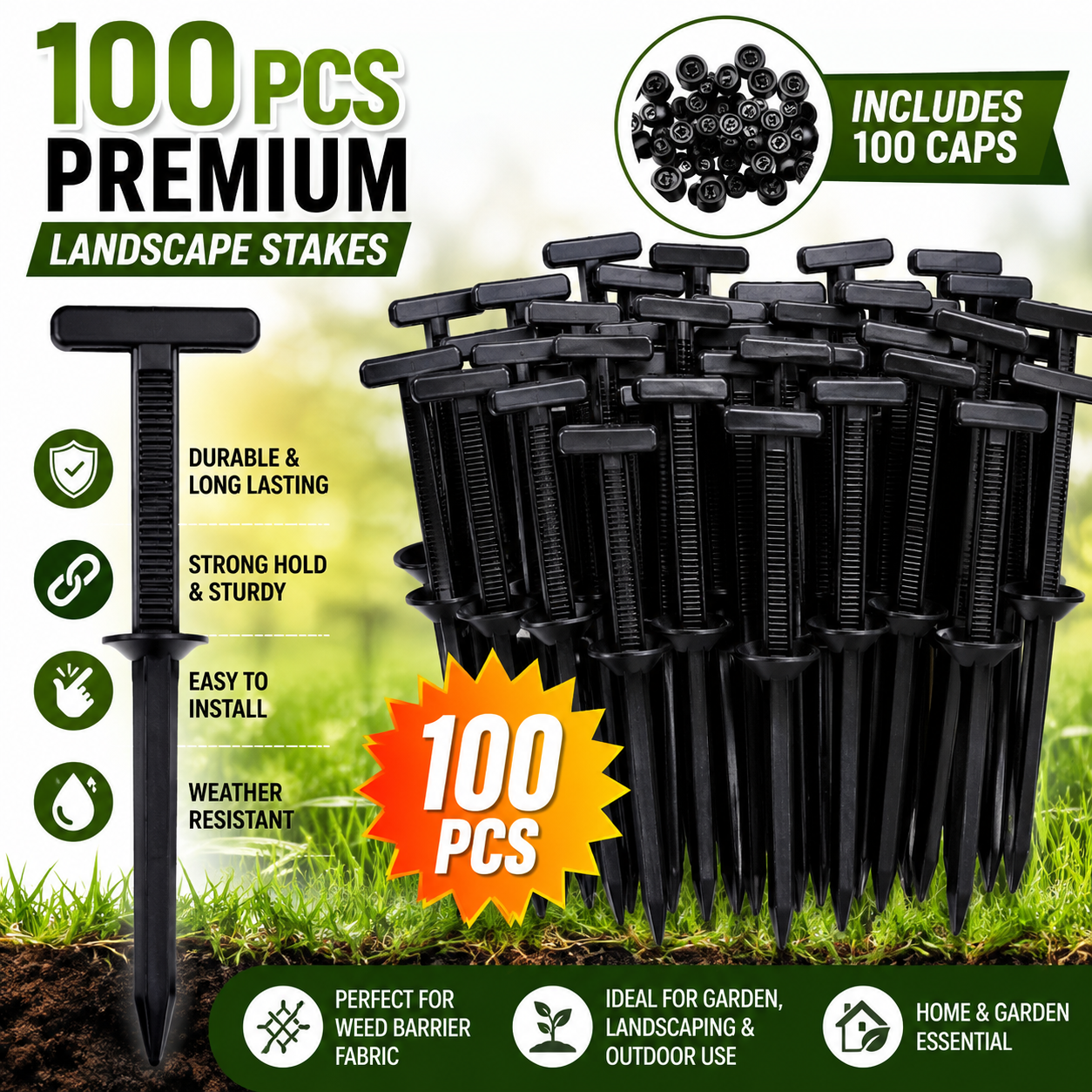 100PCS Weed Membrane
