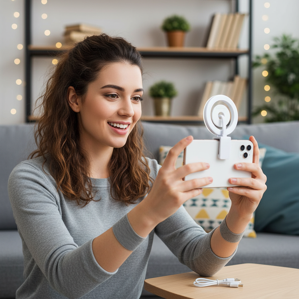Portable LED Ring Light Clip