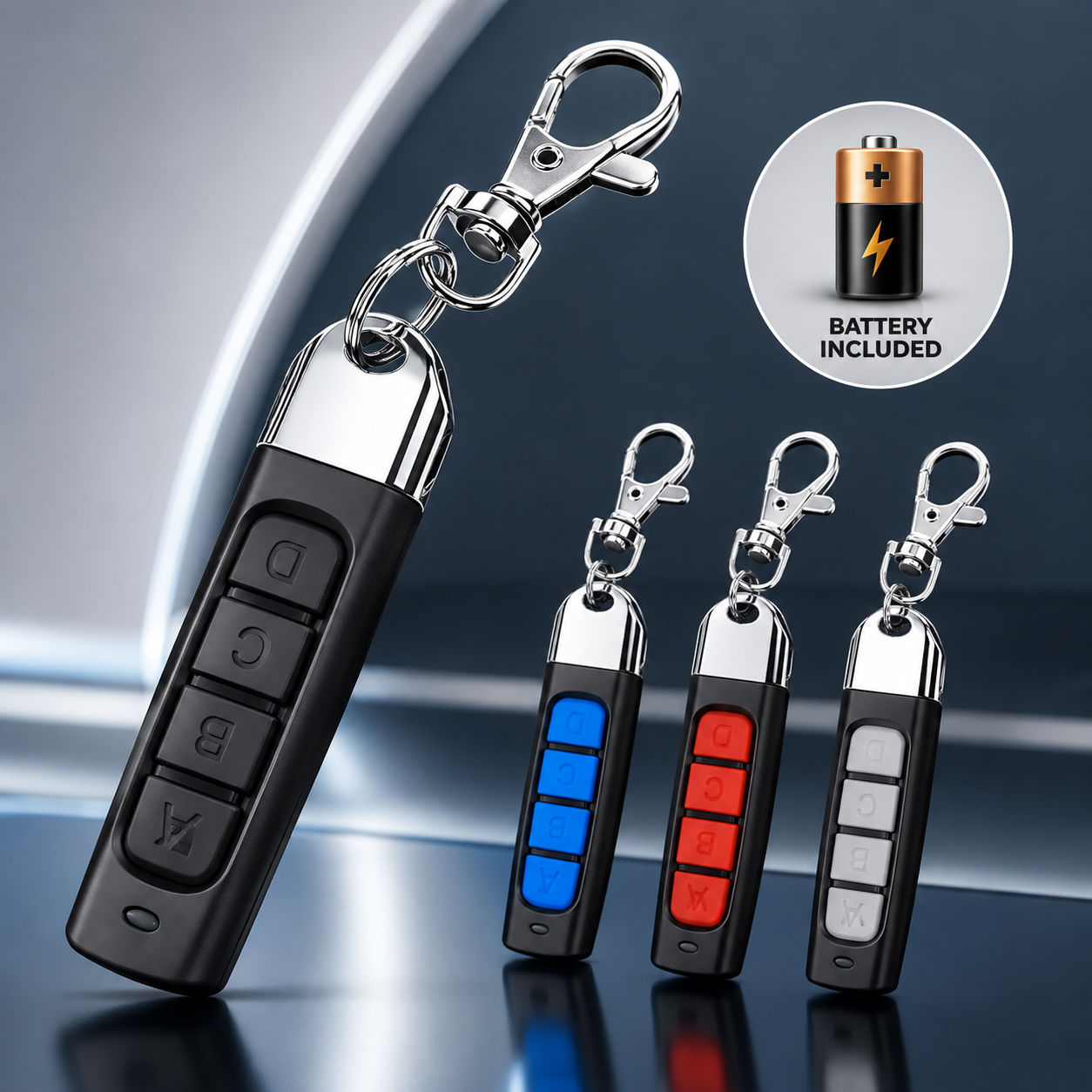4 Channel Remote Control Key Fob Garage Door Gate Opener 433MHz
