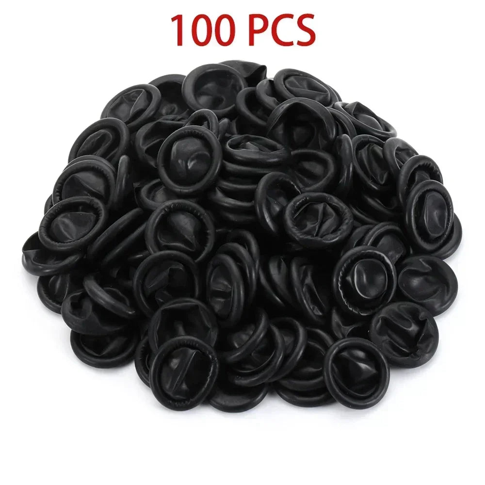 100pcs Latex Finger Cots Anti Static Finger Covers