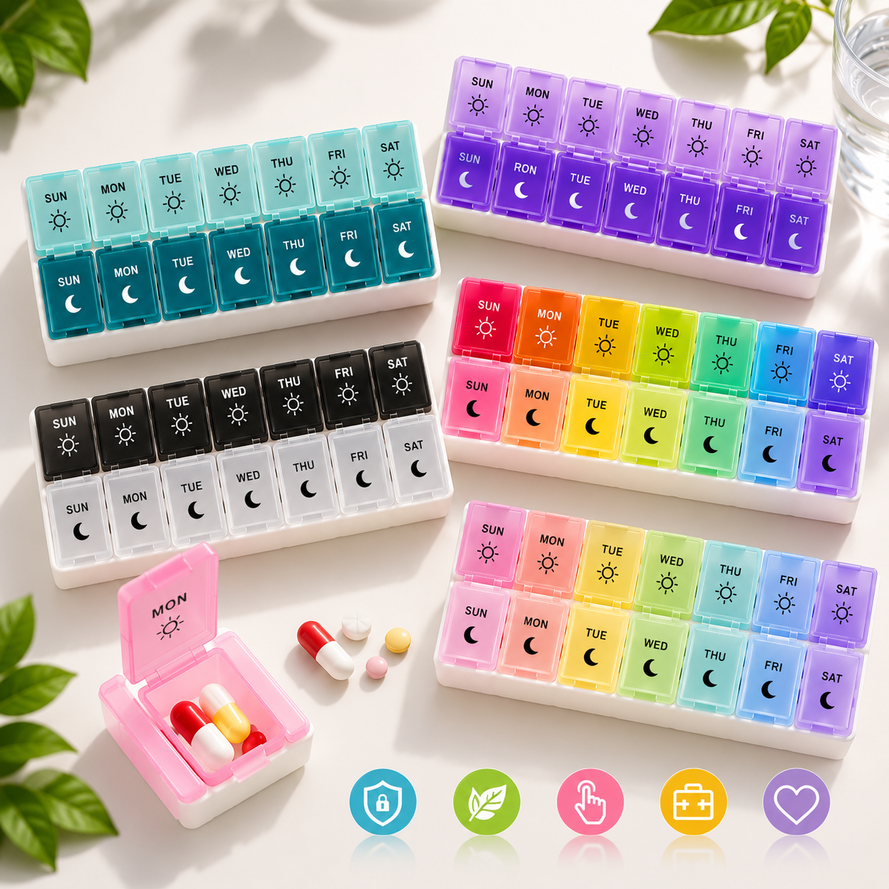 7 Day Tablet Medicine Box Storage Case