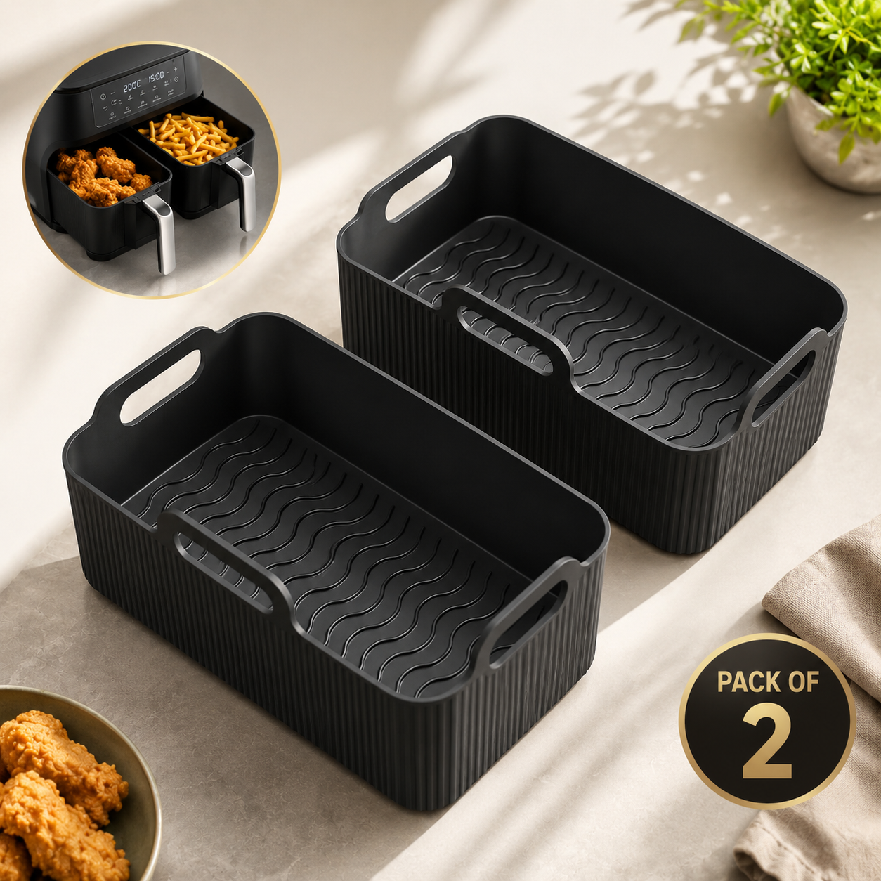Silicone Air Fryer Basket Liners