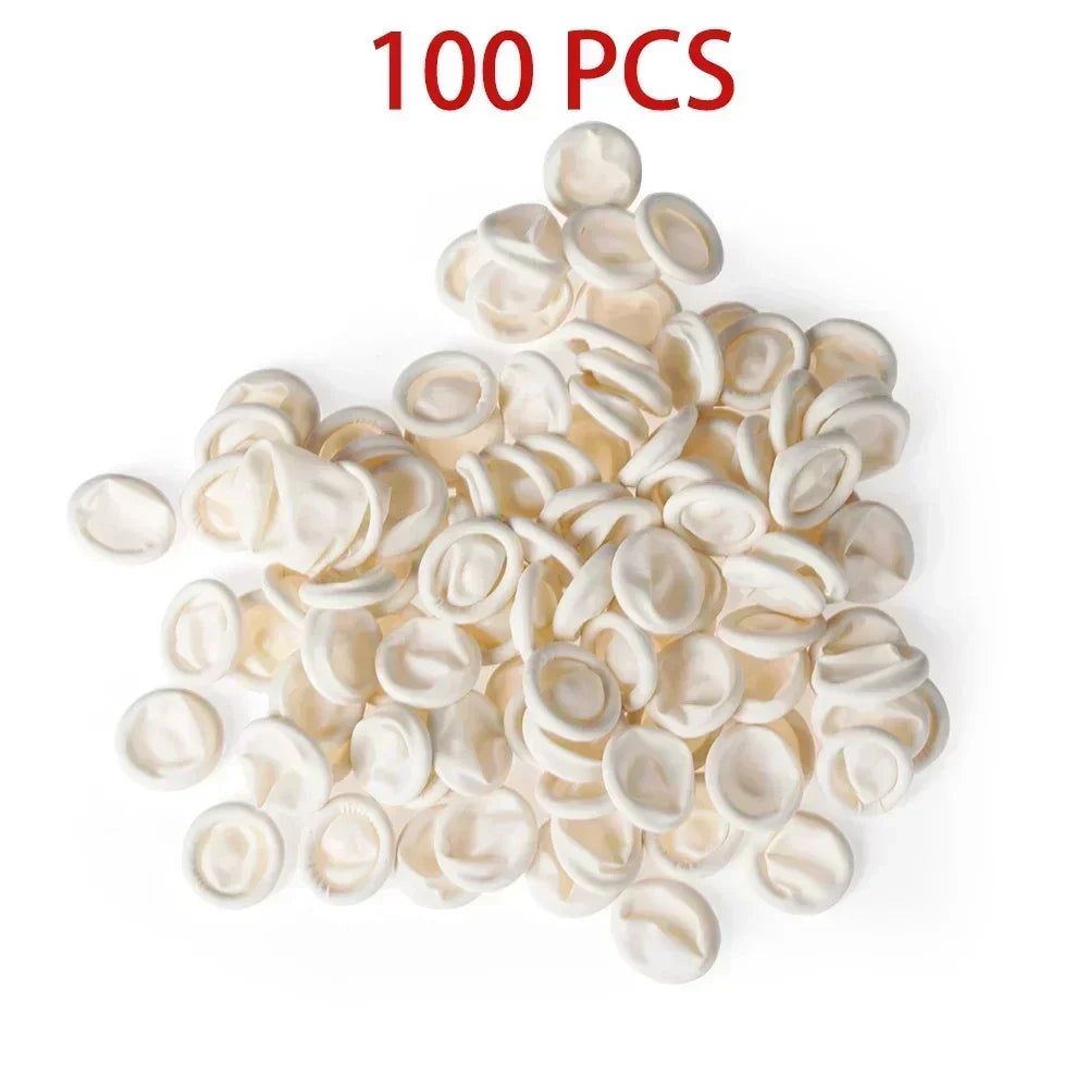100pcs Latex Finger Cots Anti Static Finger Covers